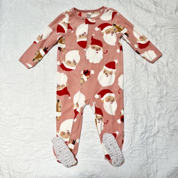 Carter's Santa Claus Fleece Sleeper PJs 18m - Picture 2 of 4